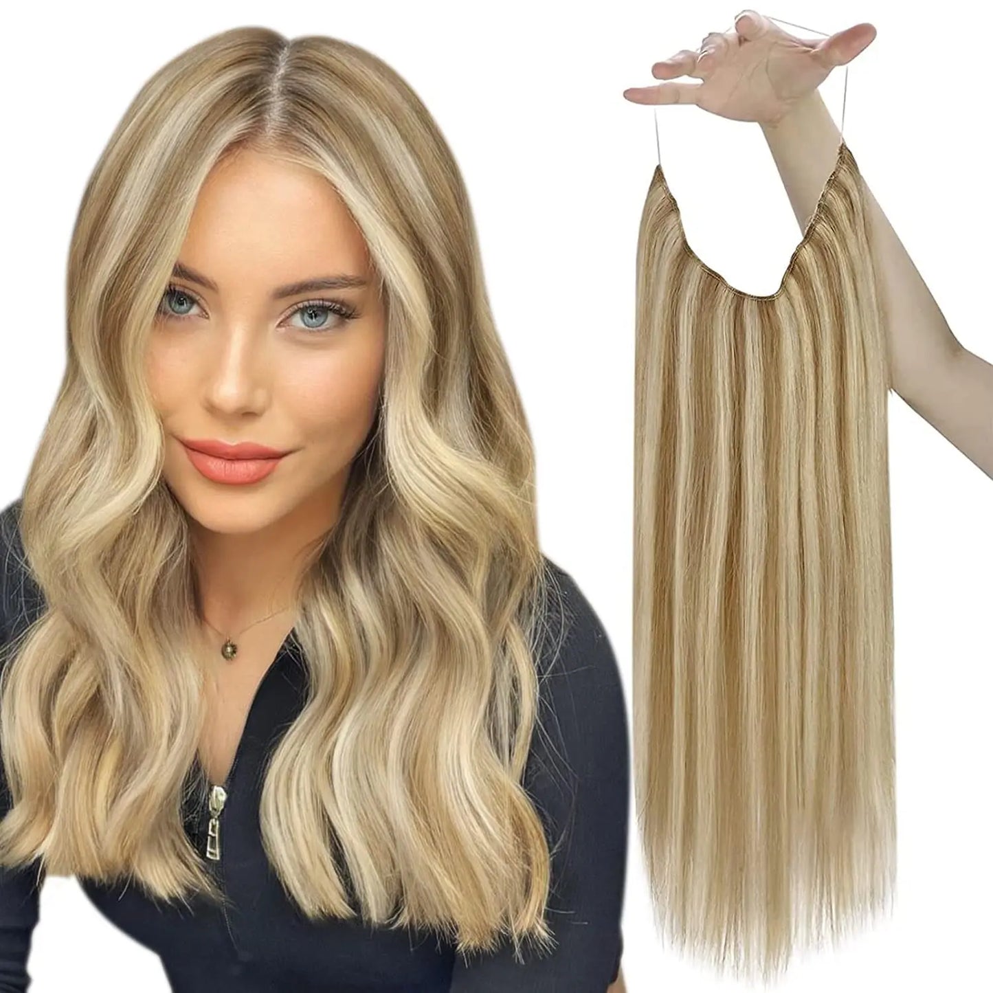 Fish Line Human Hair Extension