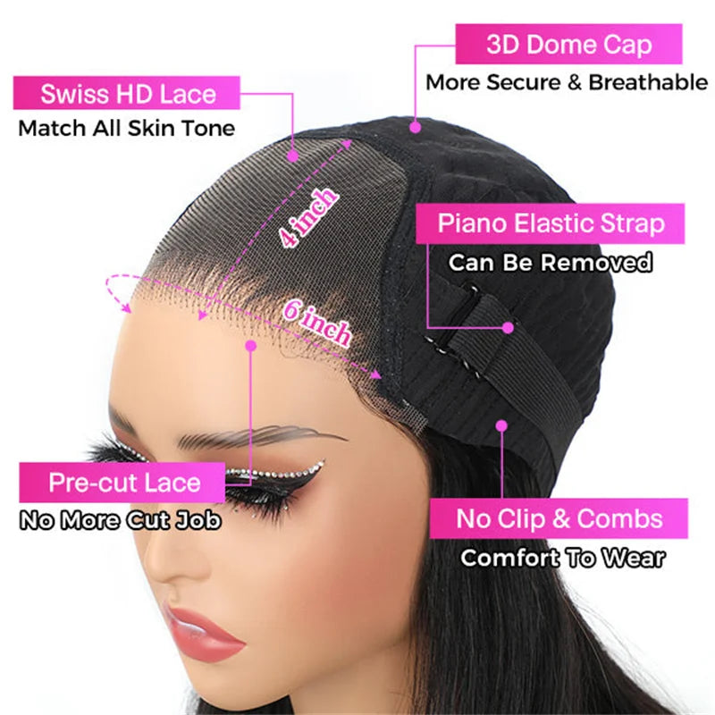 Body Wave Short Bob Glueless Wig