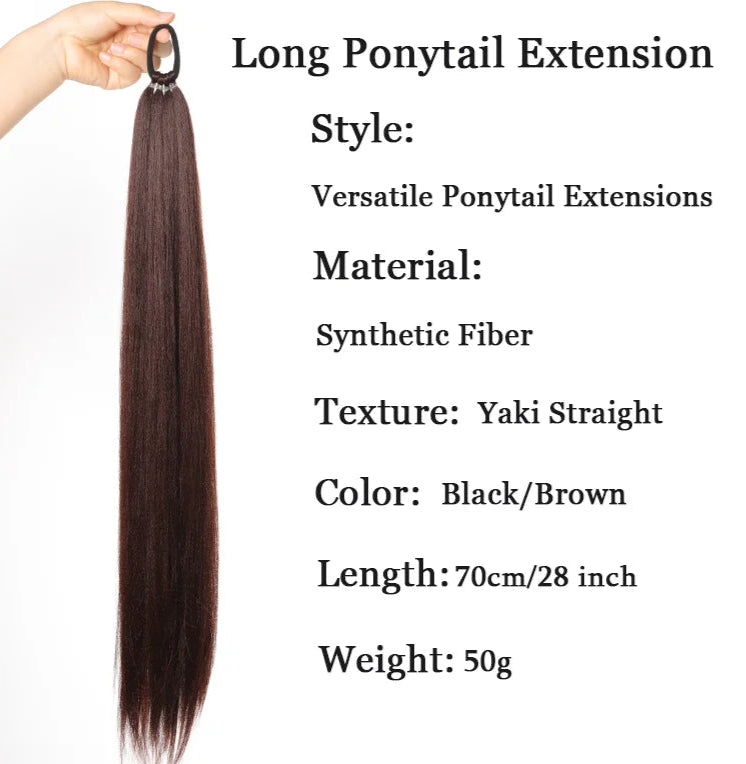 28" Synthetic Ponytail Extension