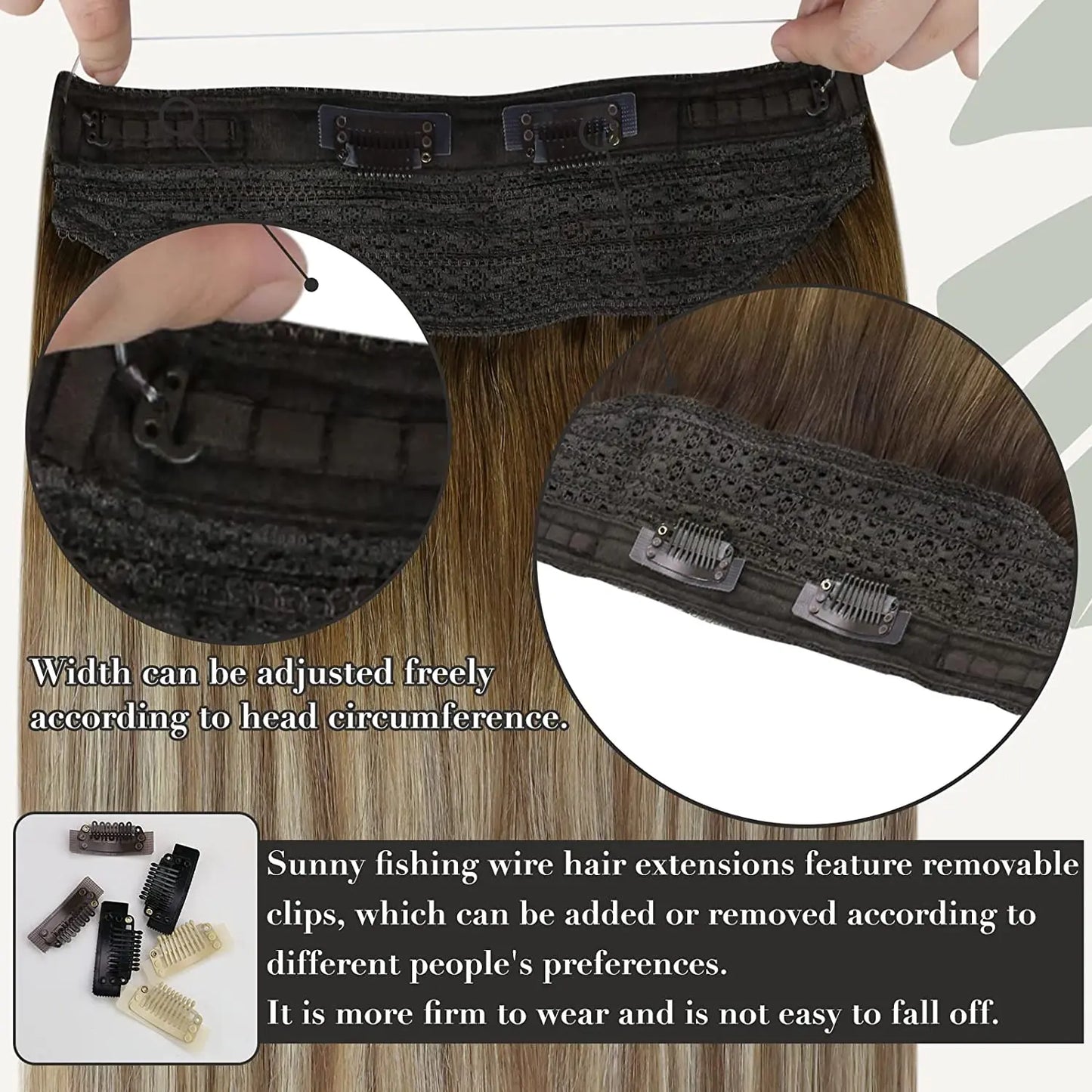Fish Line Human Hair Extension