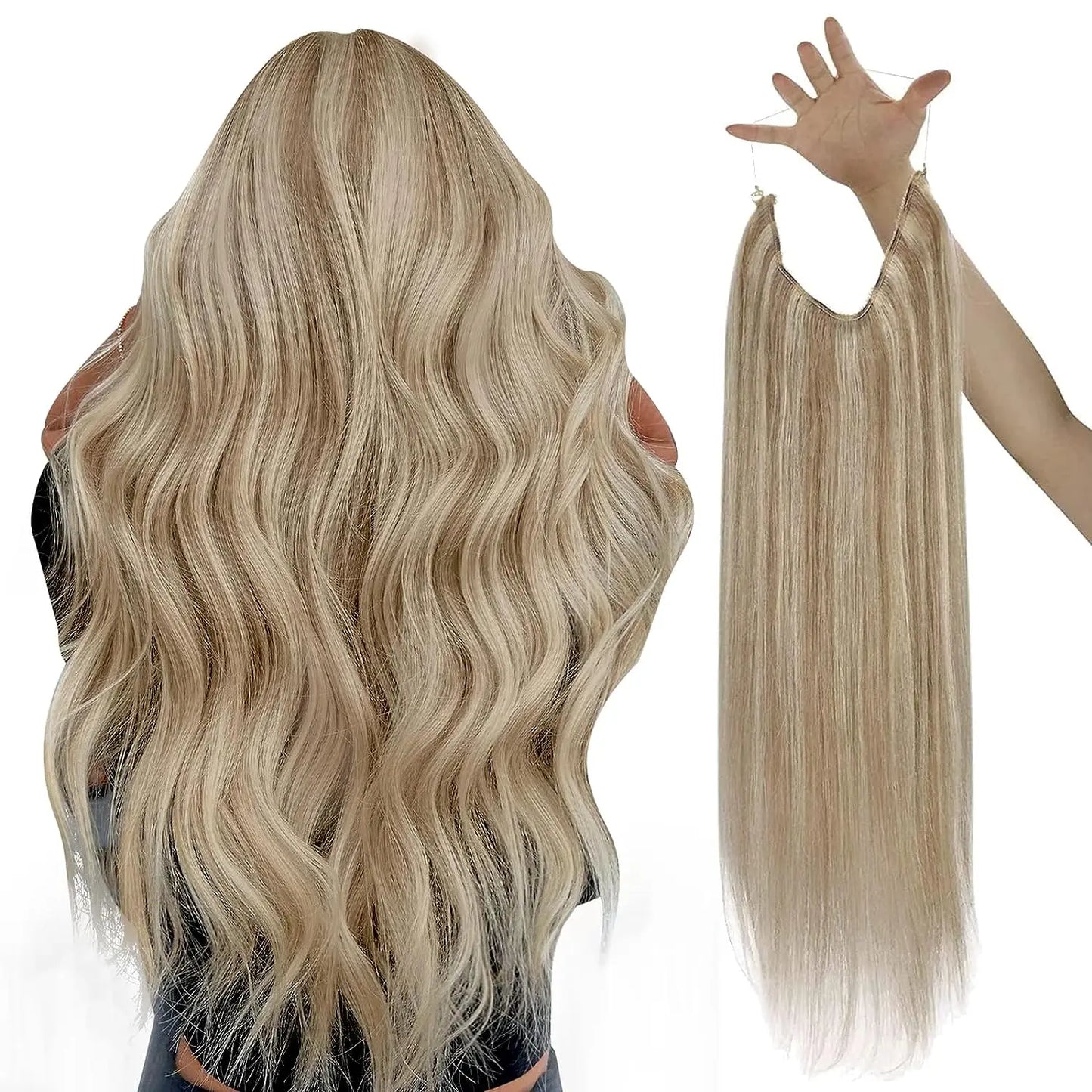 Fish Line Human Hair Extension