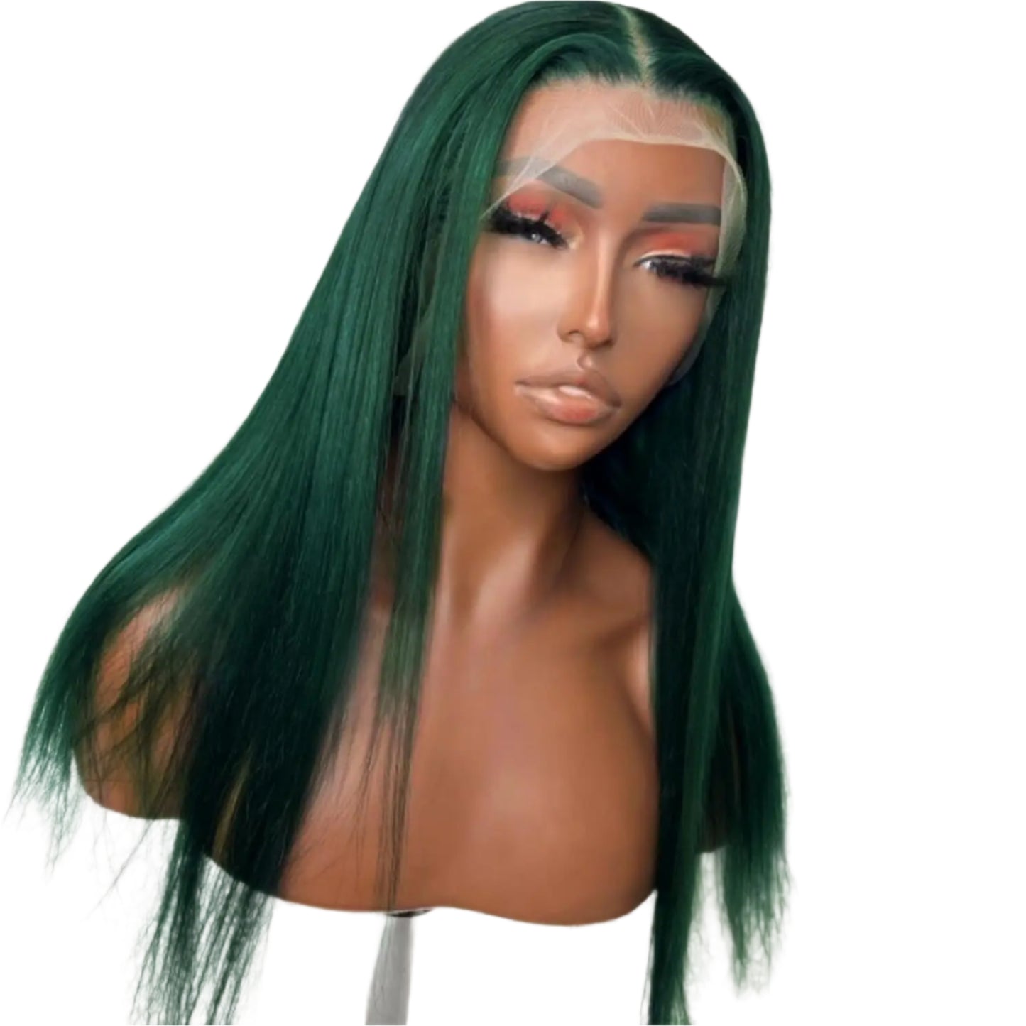Dark Green Lace Front Synthetic Wig