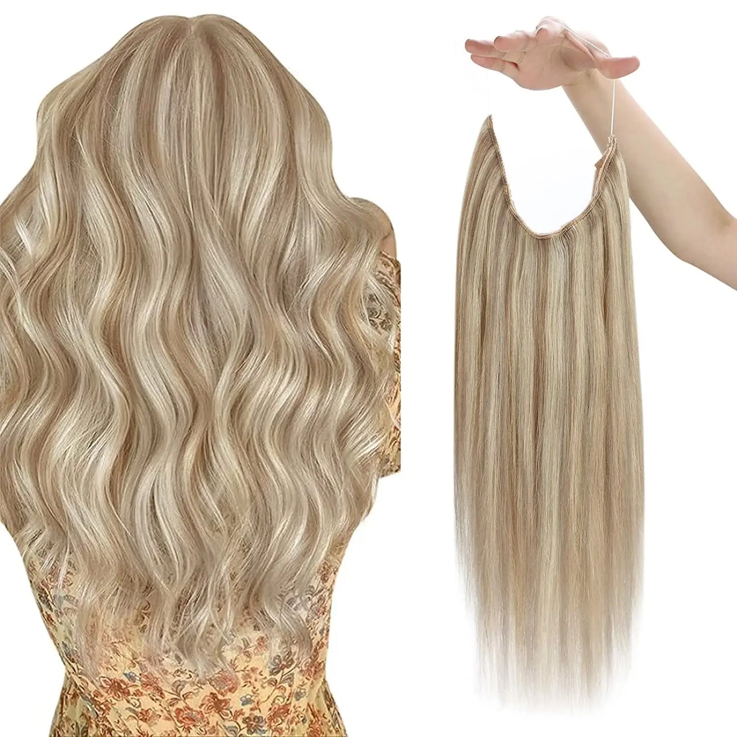 Fish Line Human Hair Extension
