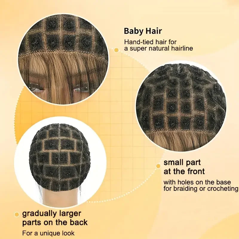 Full Lace Wig Cap – Double Lace Knotless Braided Cornrow Cap