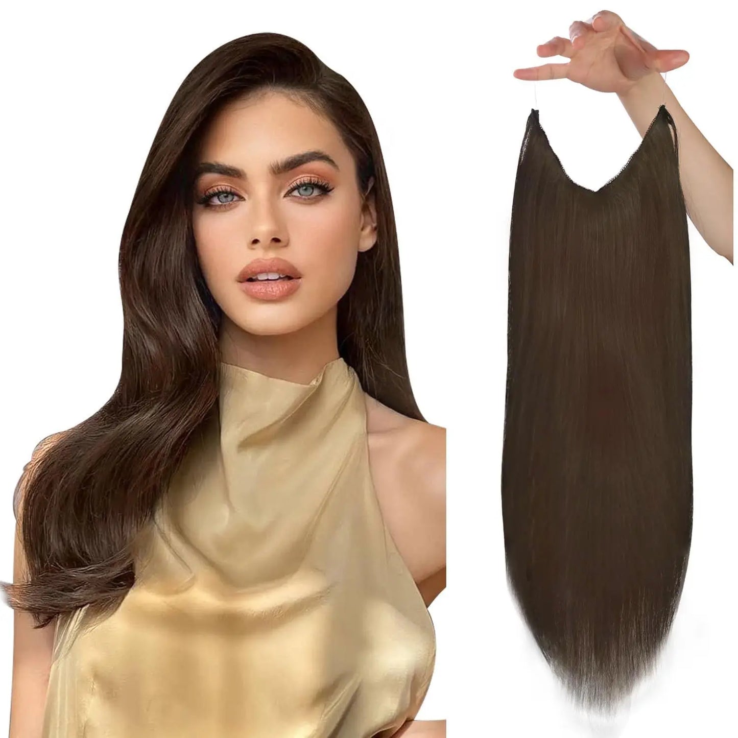 Fish Line Human Hair Extension
