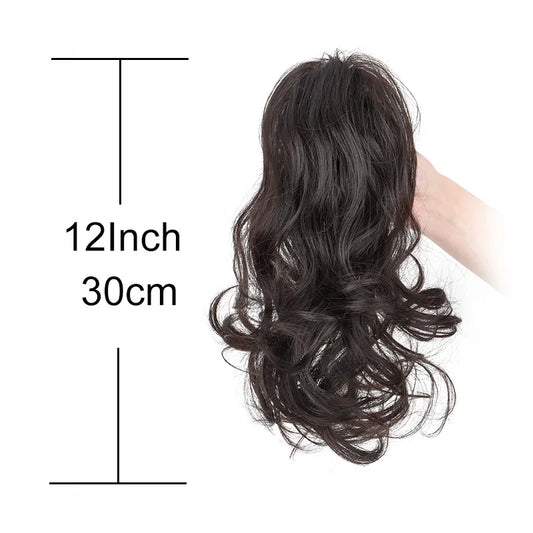 12" Synthetic Curly Claw Clip Ponytail Extension
