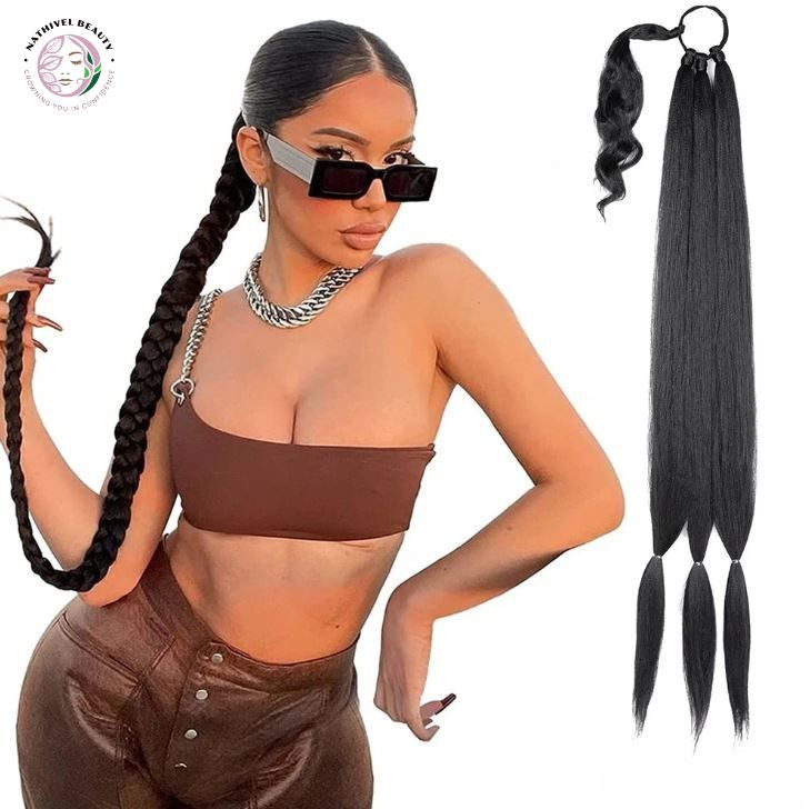 36" Straight Wrap-Around Ponytail