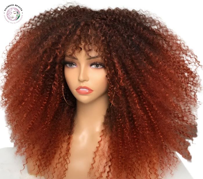 Afro Curly Wig with Bangs