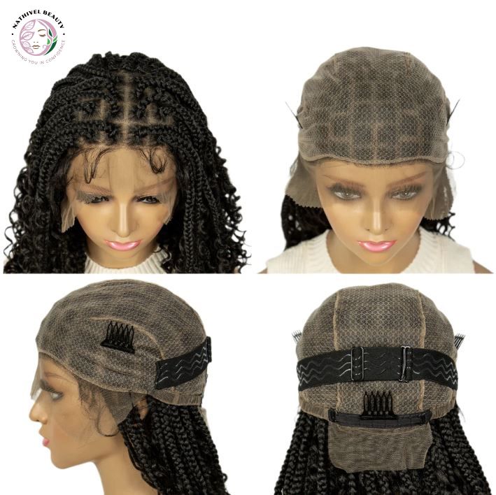 Short Bohemian Box Braids Braided Wig