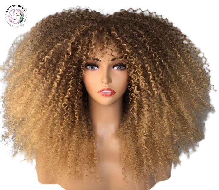 Afro Curly Wig with Bangs