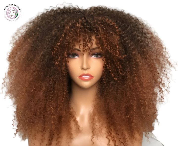 Afro Curly Wig with Bangs