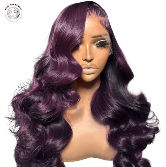 Dark Burgundy Body Wave Lace Front Wig