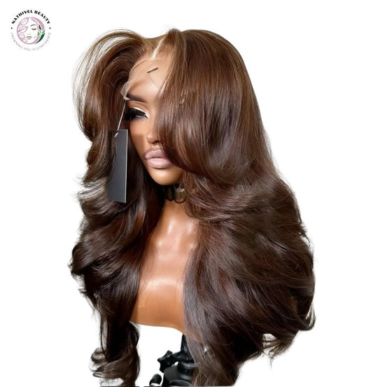 Chocolate Brown 13x4 Glueless Lace Front Wig