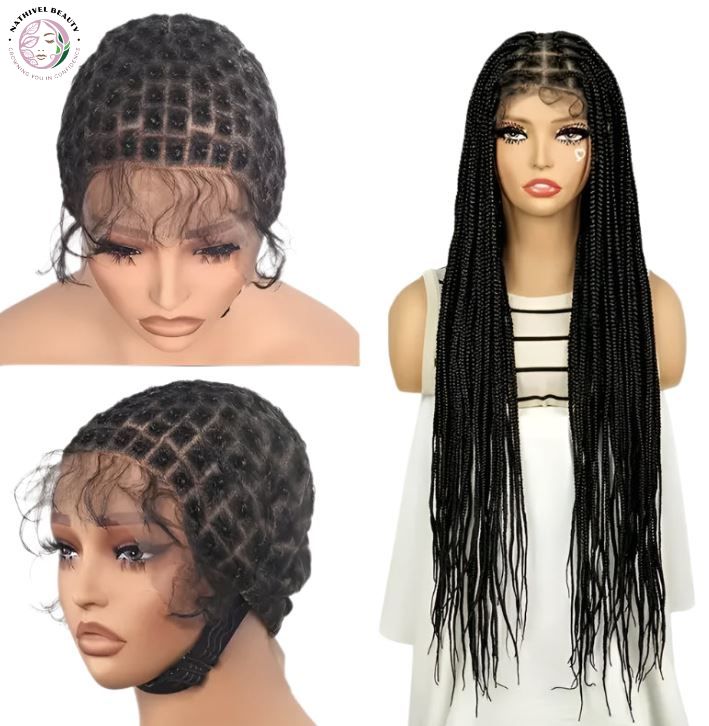 Full Lace Wig Cap – Double Lace Knotless Braided Cornrow Cap
