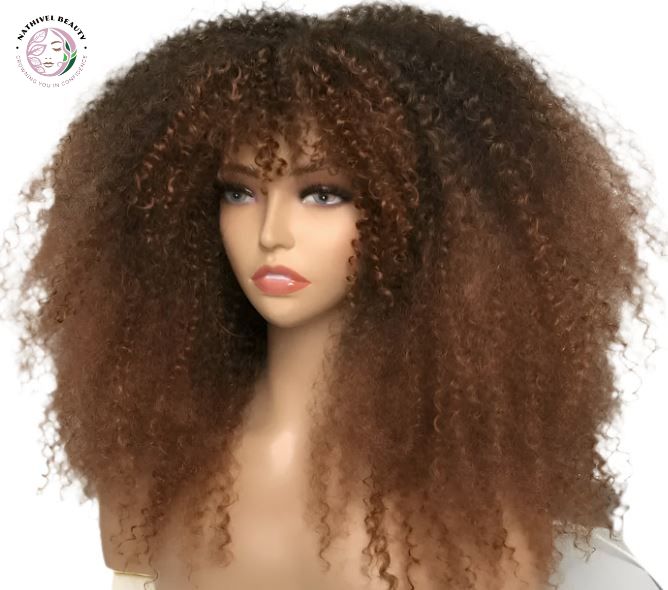 Afro Curly Wig with Bangs