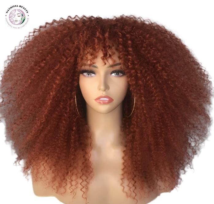 Afro Curly Wig with Bangs