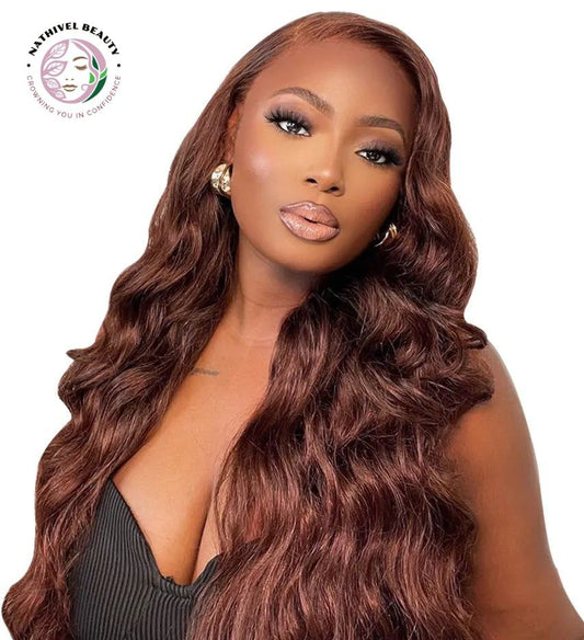 Chocolate Brown Body Wave Lace Front Wig