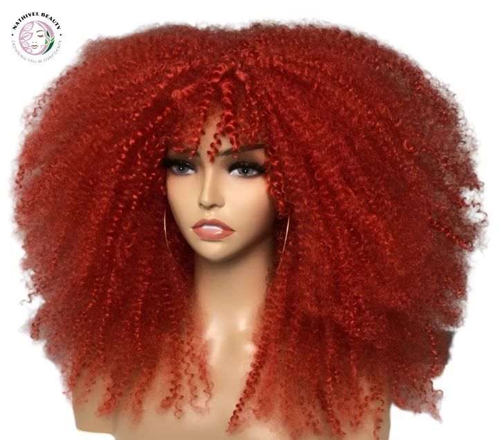 Afro Curly Wig with Bangs