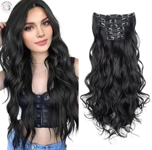 Synthetic 24" Long Curly Hair Extensions