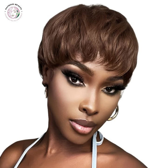 Chocolate Brown Short Pixie Cut Wig