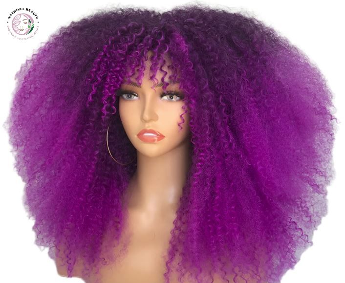 Afro Curly Wig with Bangs