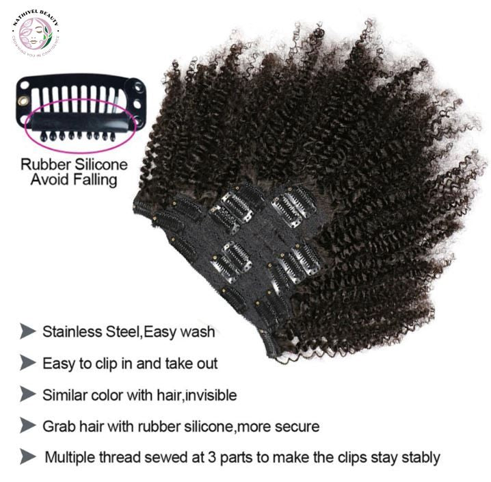 Kinky Curly Clip-In Hair Extensions