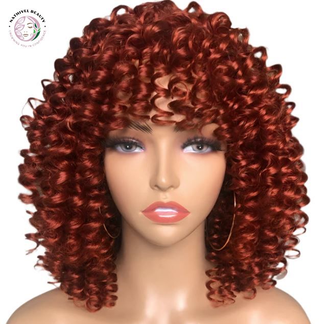 Afro Kinky Curly Wig With Bangs