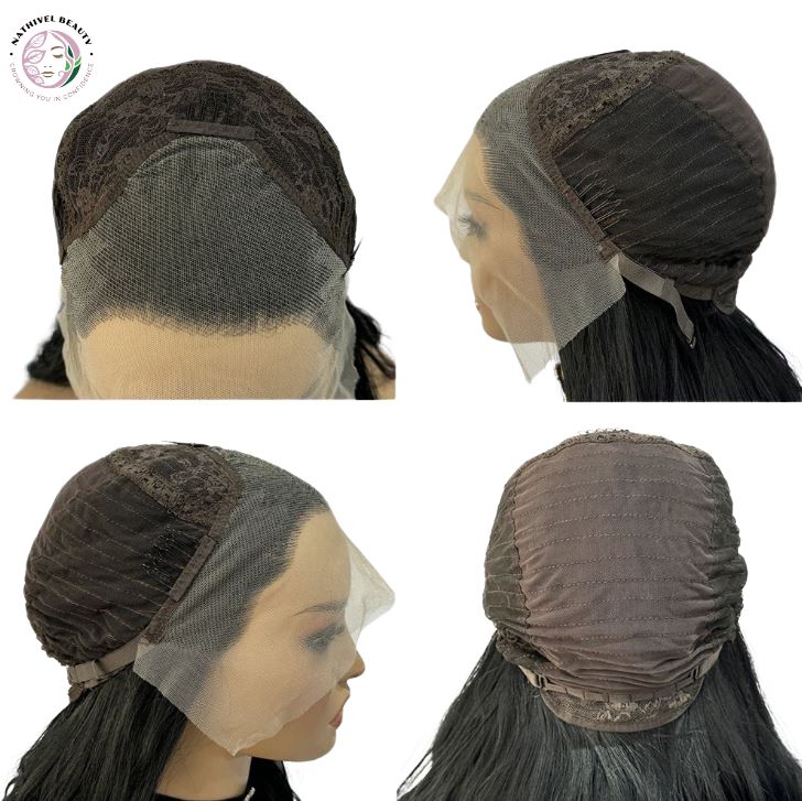 Ash Purple Long Straight Synthetic Lace Front Wig