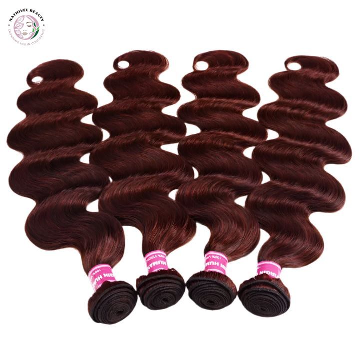 33B Reddish Brown Body Wave Hair Bundles