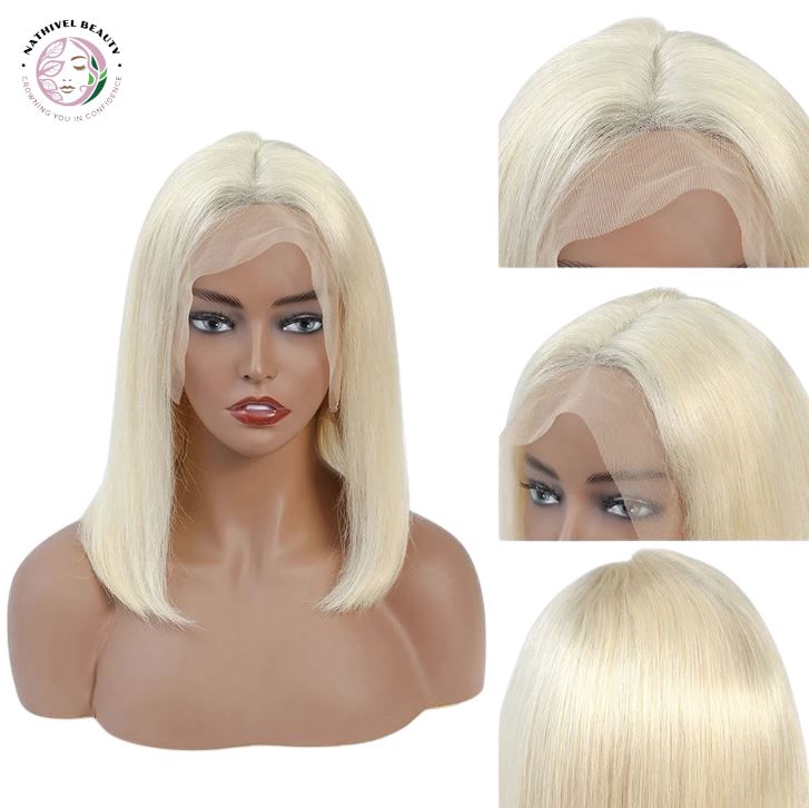Blonde Short Bob Straight Lace Front Wig