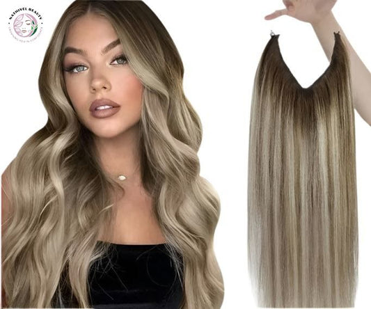 Fish Line Human Hair Extension