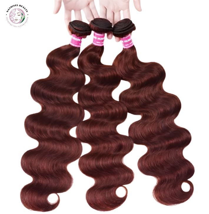 33B Reddish Brown Body Wave Hair Bundles