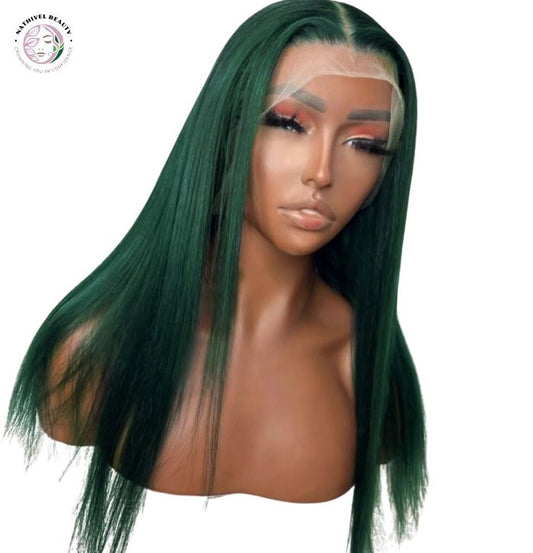 Dark Green Lace Front Synthetic Wig