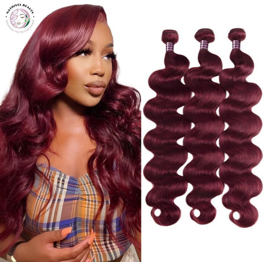 Burgundy 99J Body Wave Brazilian Hair Bundles