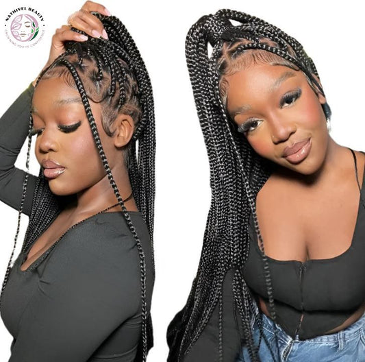 36" Full Lace Knotless Braided Wig