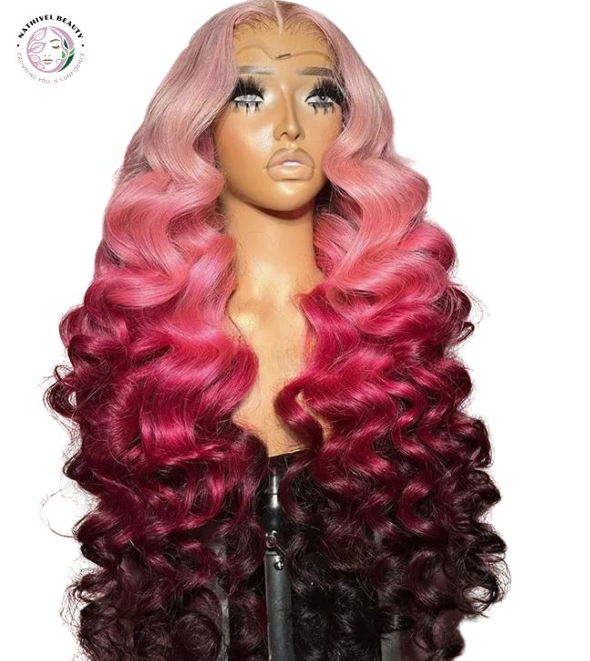 HD Ombre Pink Lace Front Wig